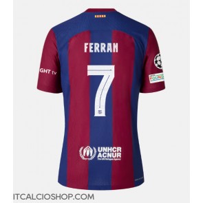 Barcelona Ferran Torres #7 Prima Maglia 2023-24 Manica Corta